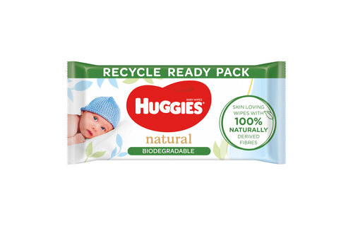 Huggies billendoekjes - 100% plasticvrij - biologisch afbreekbaar - 12 x 48 stuks - 576 doekjes