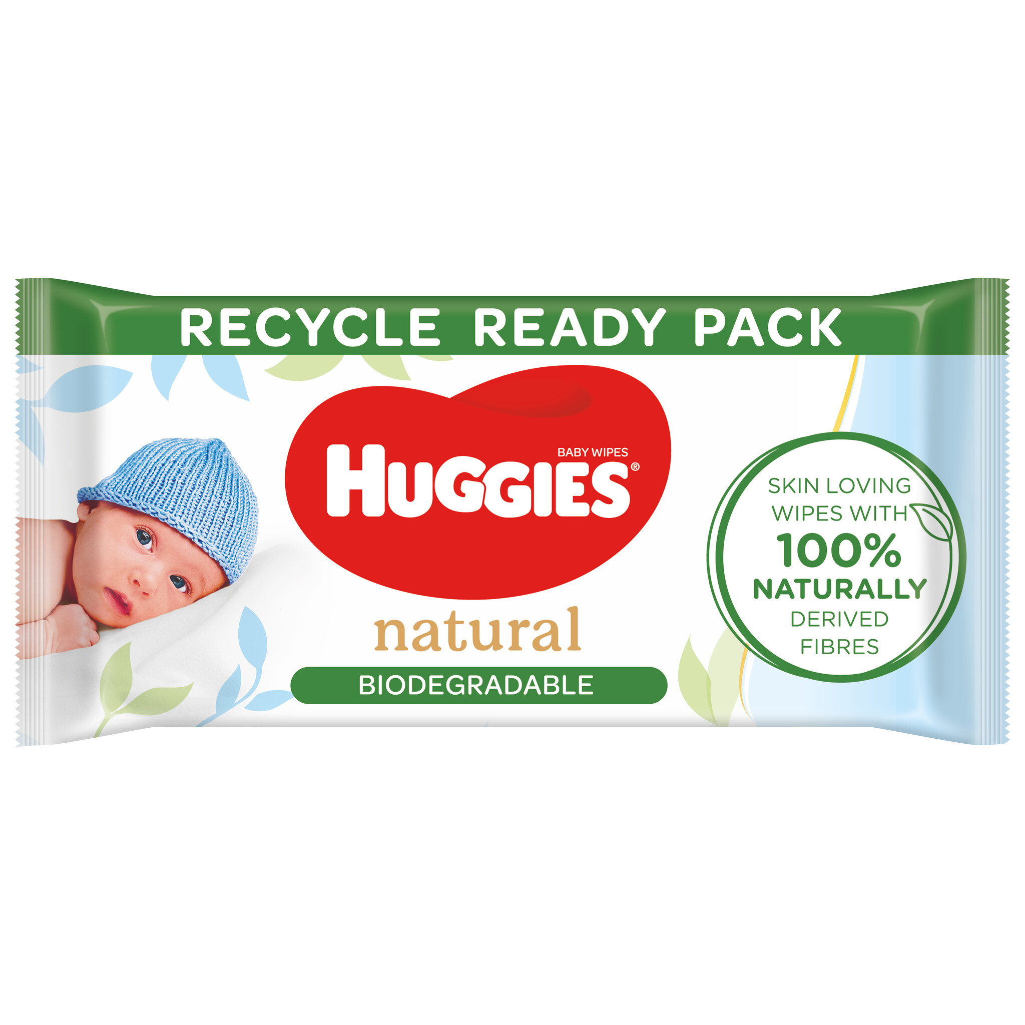 Huggies billendoekjes - 100% plasticvrij - biologisch afbreekbaar - 12 x 48 stuks - 576 doekjes
