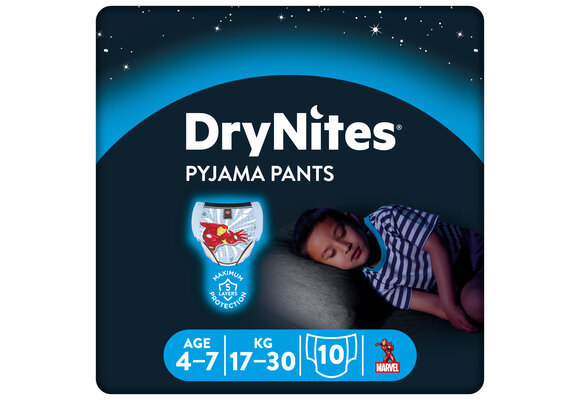 DryNites luierbroekjes - jongens - 4 tot 7 jaar (17 - 30 kg) - 30 stuks - voordeelverpakking