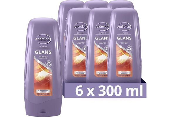 Andrélon Classic Glans Conditioner - 6 x 300 ml - Voordeelverpakking