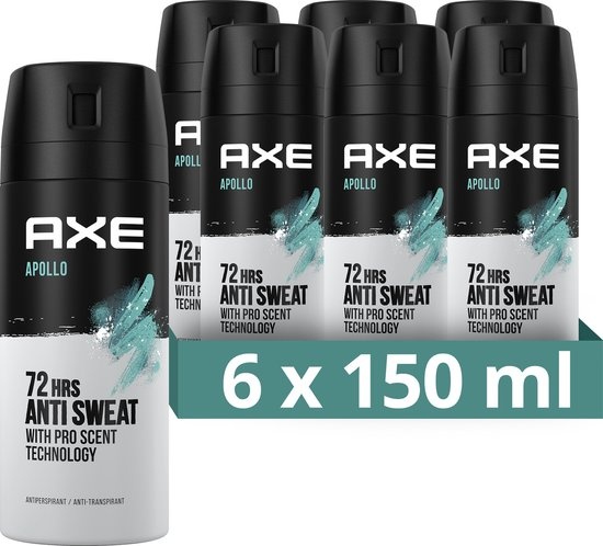 AXE Anti-transpirant Spray - Apollo - 6 x 150 ml - Voordeelverpakking