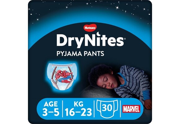 DryNites luierbroekjes - jongens - 3 tot 5 jaar (16 - 23 kg) - 30 stuks - voordeelverpakking