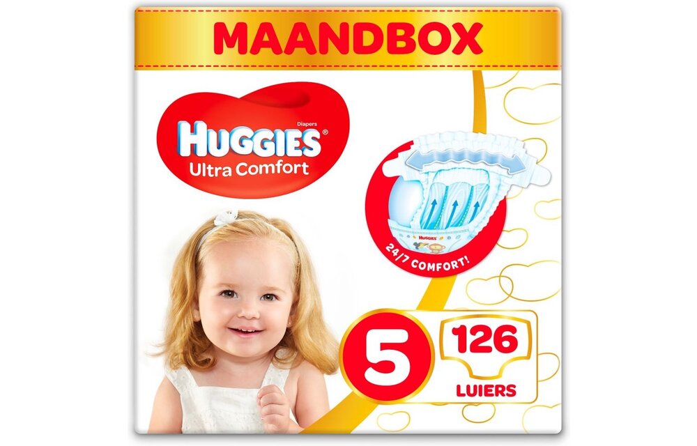 Huggies luiers - Maat 5 (11 tot 25 kg) - 126 stuks - Voordeelverpakking