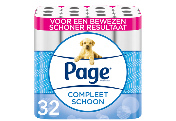 Page toiletpapier - 32 rollen - Compleet schoon wc papier - met een vleugje katoen