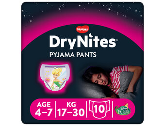 DryNites luierbroekjes - meisjes - 4 tot 7 jaar (17 - 30 kg) - 30 stuks - voordeelverpakking