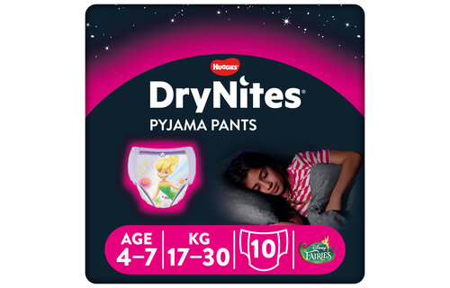 DryNites luierbroekjes - meisjes - 4 tot 7 jaar (17 - 30 kg) - 30 stuks - voordeelverpakking