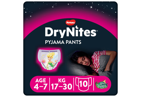 DryNites luierbroekjes - meisjes - 4 tot 7 jaar (17 - 30 kg) - 30 stuks - voordeelverpakking