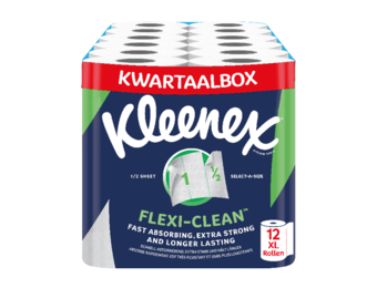 Kleenex keukenpapier - Keukenrol Flexi Clean - 12 Maxi XL rollen - Voordeelverpakking