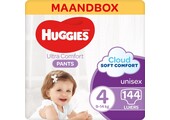 Huggies Ultra Comfort Luierbroekjes - maat 4 (9 tot 14 kg) - Ultra Comfort - unisex - 144 stuks - Maandbox