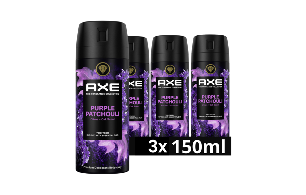 Axe Fine Fragrance BS Purple Patchouli 150ml 3x