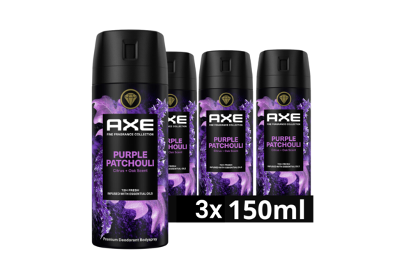 Axe Fine Fragrance BS Purple Patchouli 150ml 3x