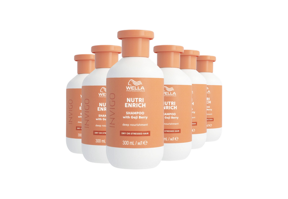 Wella Invigo Nutri Enrich Shampoo Droog Haar 300ml - 6 Stuks - Voordeelverpakking