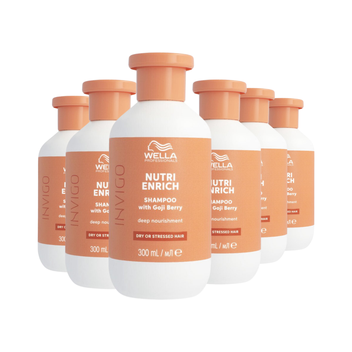 Wella Invigo Nutri Enrich Shampoo Droog Haar 300ml - 6 Stuks - Voordeelverpakking