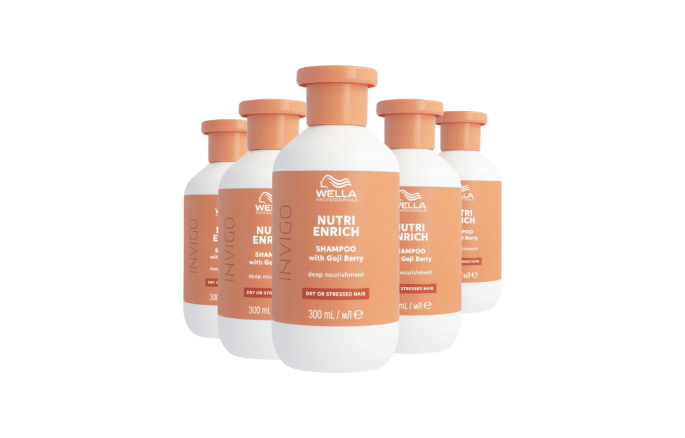 Wella Invigo Nutri Enrich Shampoo Droog Haar 300ml - 5 Stuks - Voordeelverpakking