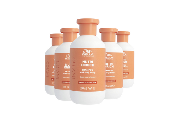 Wella Invigo Nutri Enrich Shampoo Droog Haar 300ml - 5 Stuks - Voordeelverpakking