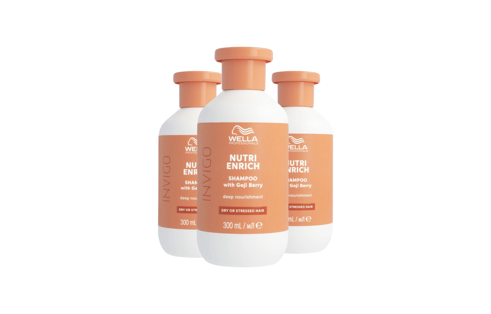 Wella Invigo Nutri Enrich Shampoo Droog Haar 300ml - 3 Stuks - Voordeelverpakking
