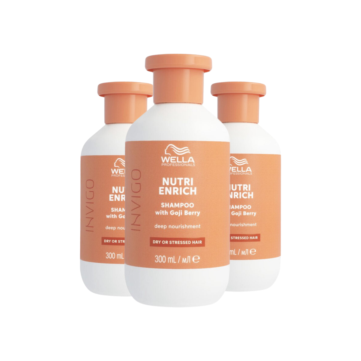 Wella Invigo Nutri Enrich Shampoo Droog Haar 300ml - 3 Stuks - Voordeelverpakking