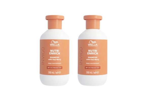 Wella Invigo Nutri Enrich Shampoo Droog Haar 300ml - 2 Stuks - Voordeelverpakking