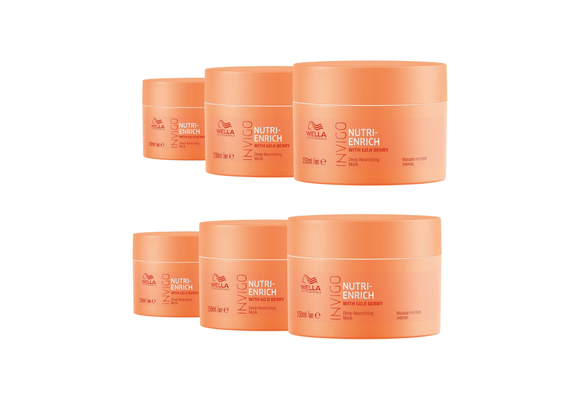 Wella Invigo Nutri Enrich Mask Droog Haar - 6 Stuks - Voordeelverpakking