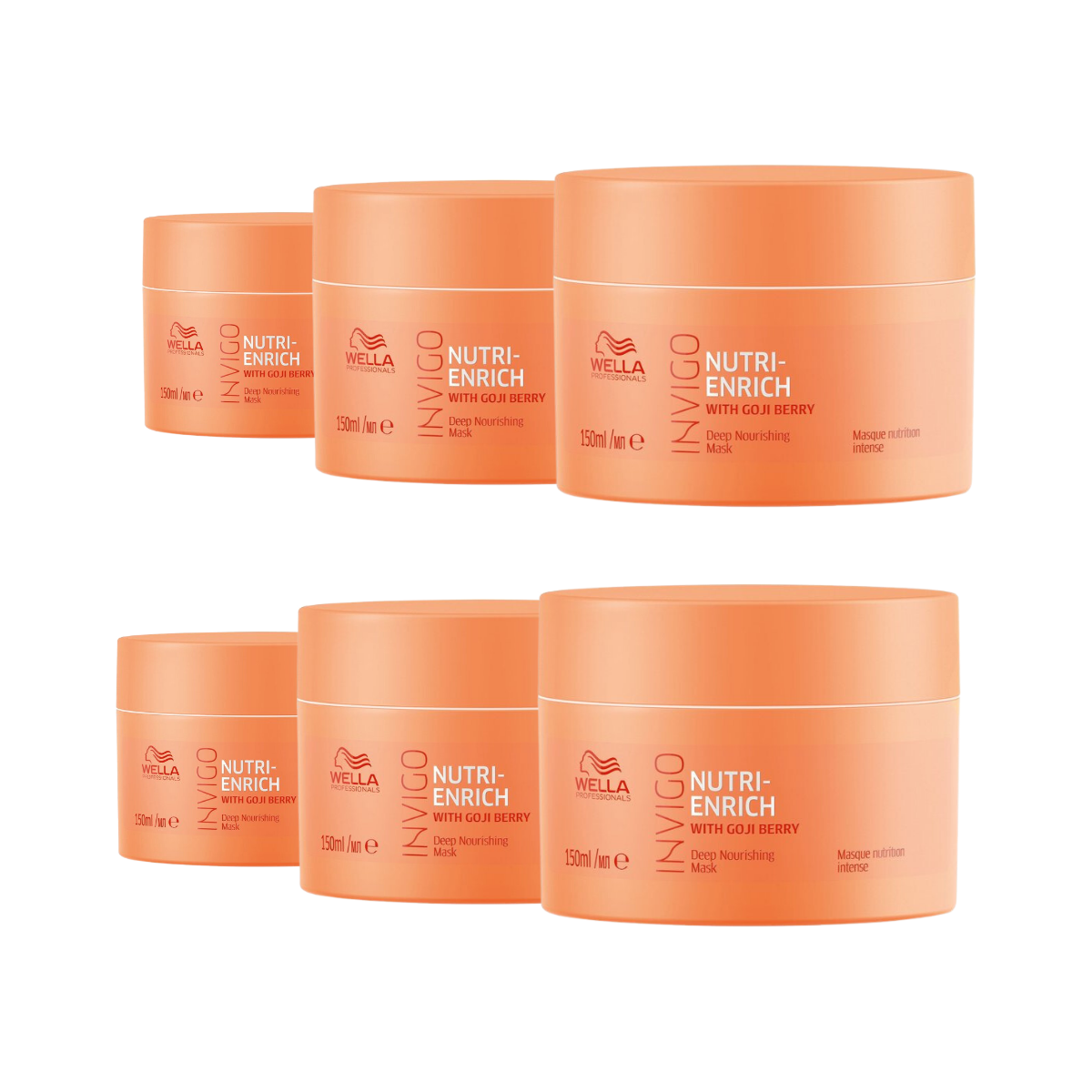 Wella Invigo Nutri Enrich Mask Droog Haar - 6 Stuks - Voordeelverpakking