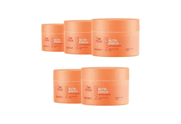 Wella Invigo Nutri Enrich Mask Droog Haar - 5 Stuks - Voordeelverpakking