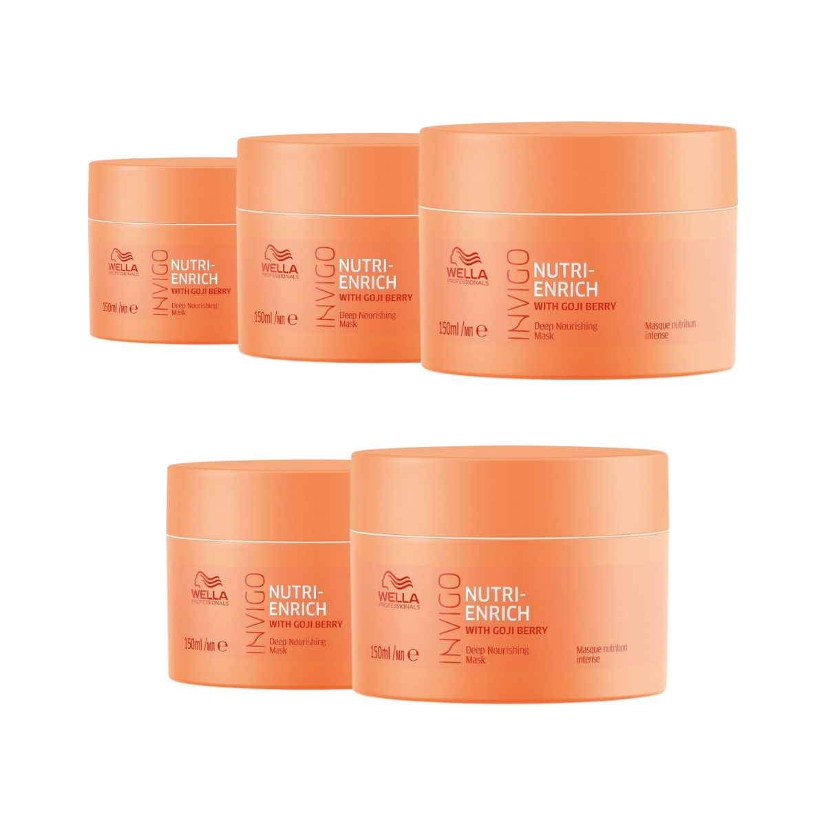 Wella Invigo Nutri Enrich Mask Droog Haar - 5 Stuks - Voordeelverpakking
