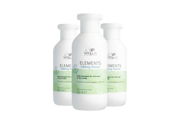 Wella Elements Calming Shampoo 250ml - 3 Stuks - Voordeelverpakking