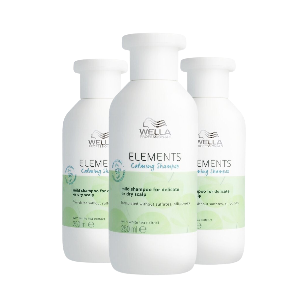 Wella Elements Calming Shampoo 250ml - 3 Stuks - Voordeelverpakking