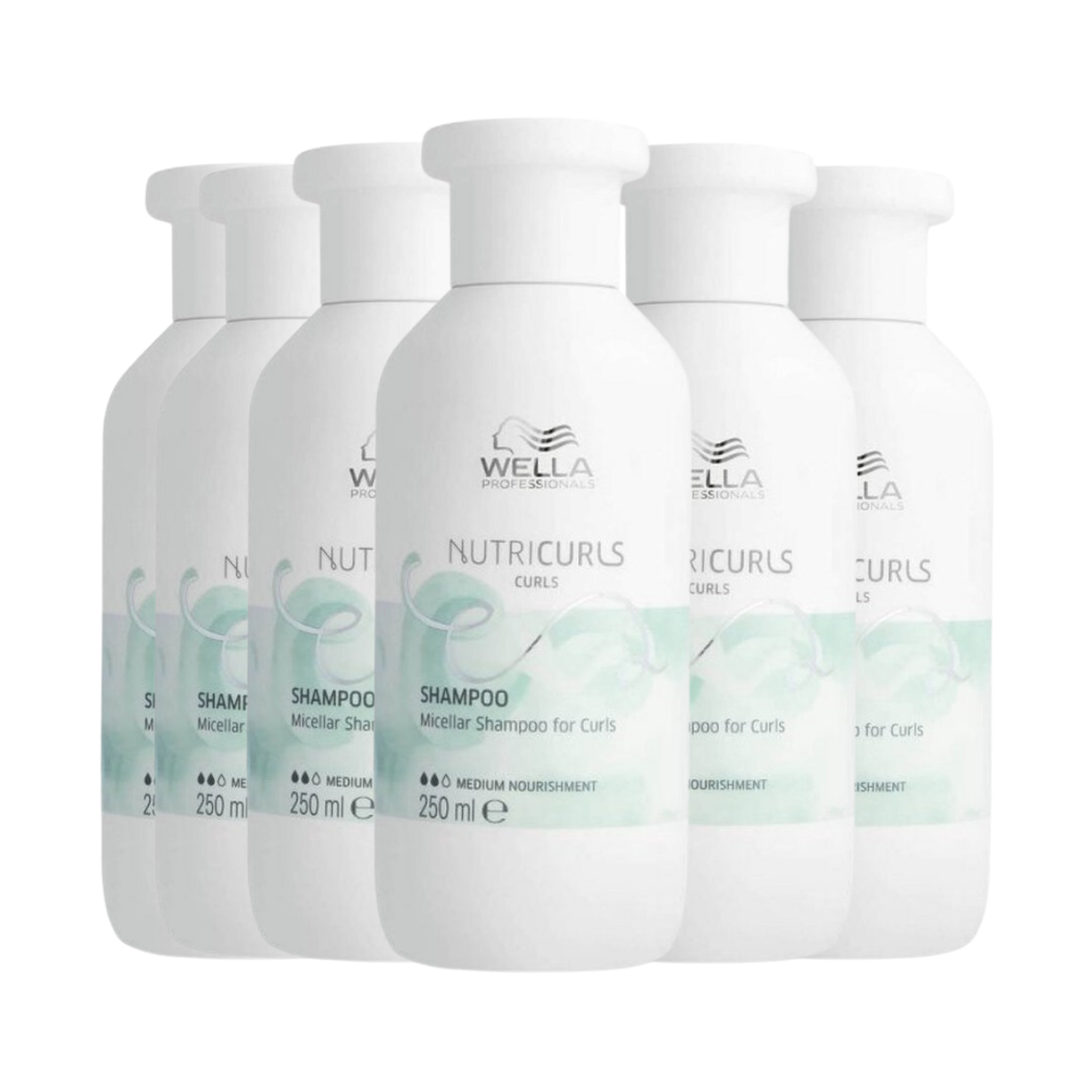 Wella Nutricurls Shampoo Curls 250ml - 6 Stuks - Voordeelverpakking