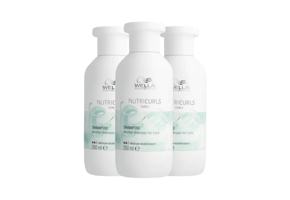 Wella Nutricurls Shampoo Curls 250ml - 3 Stuks - Voordeelverpakking