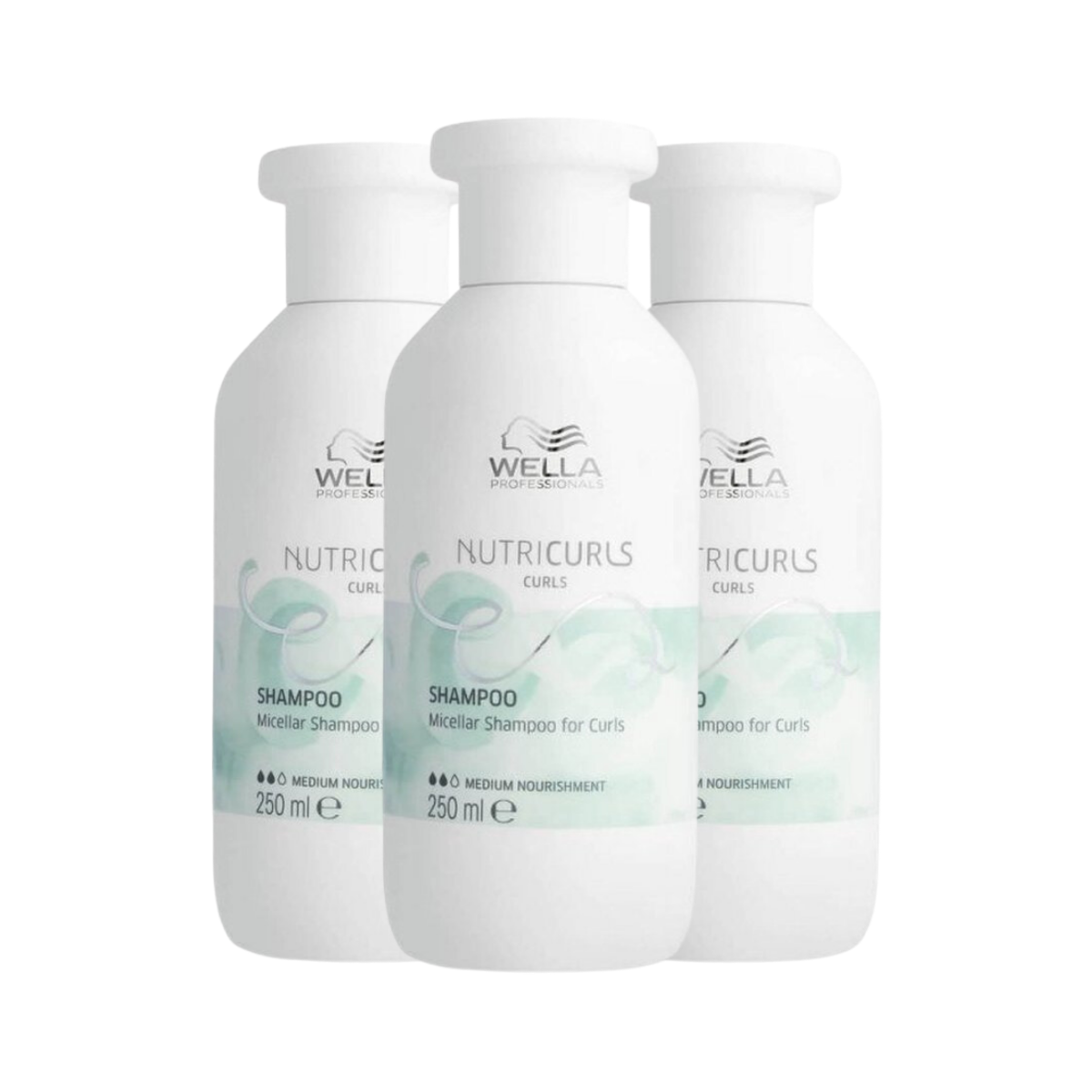 Wella Nutricurls Shampoo Curls 250ml - 3 Stuks - Voordeelverpakking