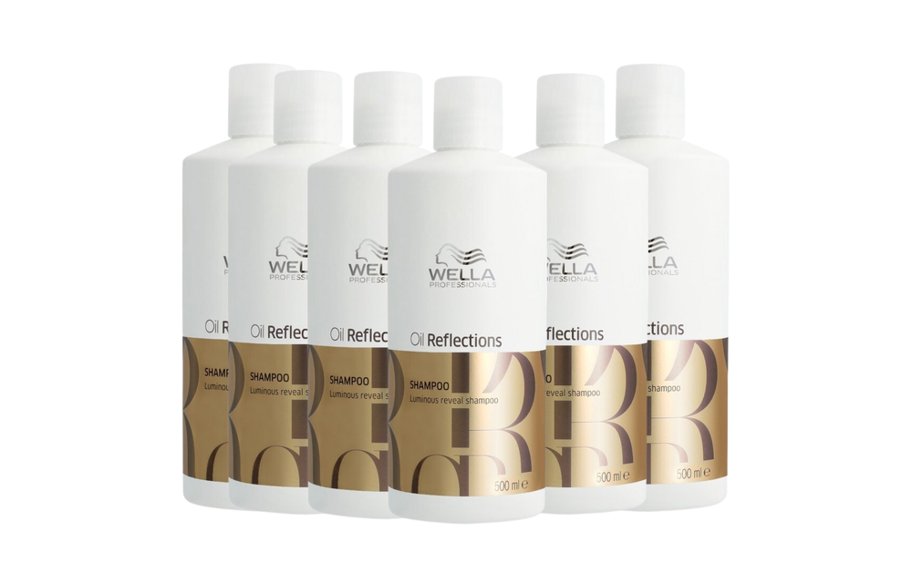 Wella Oil Reflections Luminous Reveal Shampoo 500ml - 6 Stuks - Voordeelverpakking