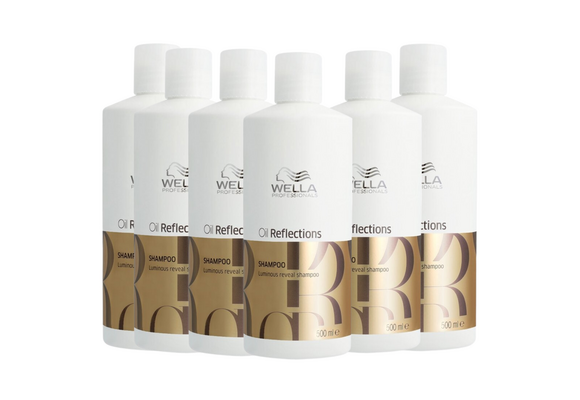 Wella Oil Reflections Luminous Reveal Shampoo 500ml - 6 Stuks - Voordeelverpakking