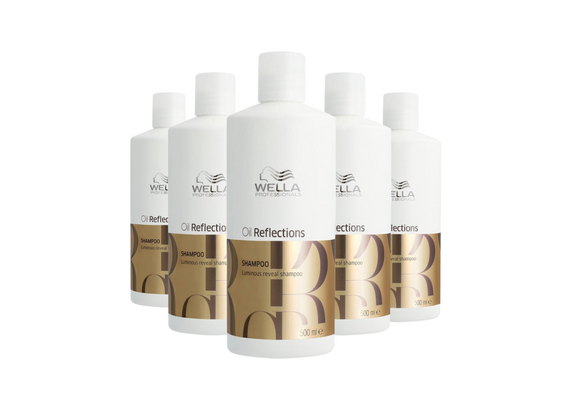Wella Oil Reflections Luminous Reveal Shampoo 500ml - 5 Stuks - Voordeelverpakking