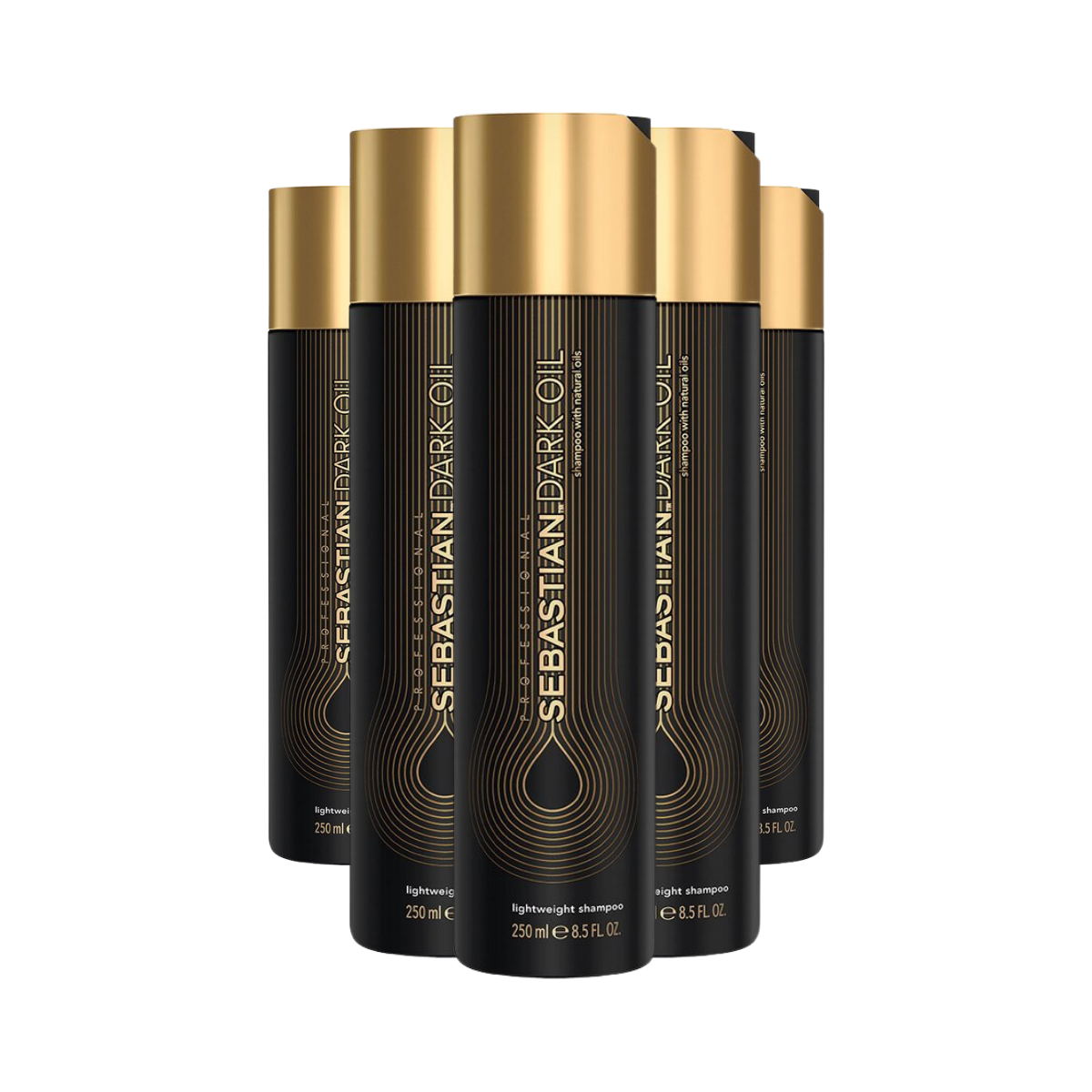 Sebastian Dark Oil Shampoo 250ml - 5 stuks - Voordeelverpakking