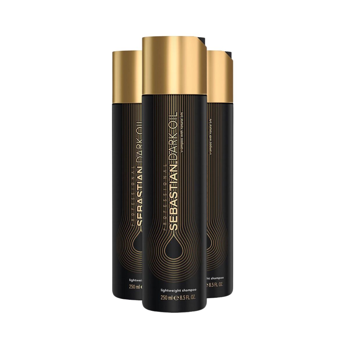 Sebastian Dark Oil Shampoo 250ml - 3 stuks - Voordeelverpakking
