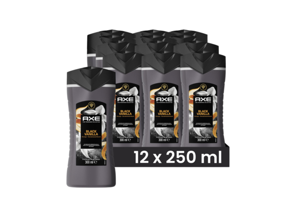 Axe Fine Fragrances Shower Gel Black Vanilla 300ml 12x