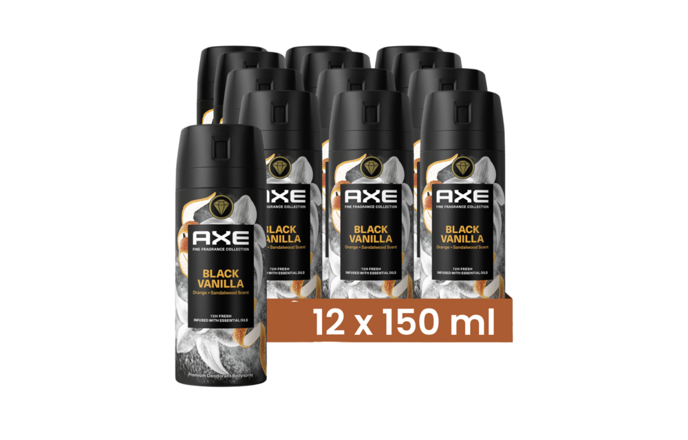 Axe Fine Fragrance BS Black Vanilla 150ml 12x