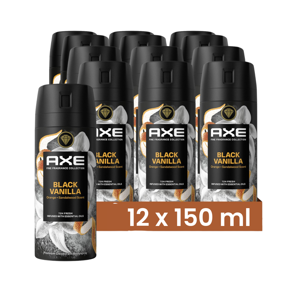Axe Fine Fragrance BS Black Vanilla 150ml 12x