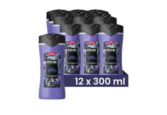 Axe Showergel Blue Lavender 300ML  - 12 Stuks - Voordeelverpakking