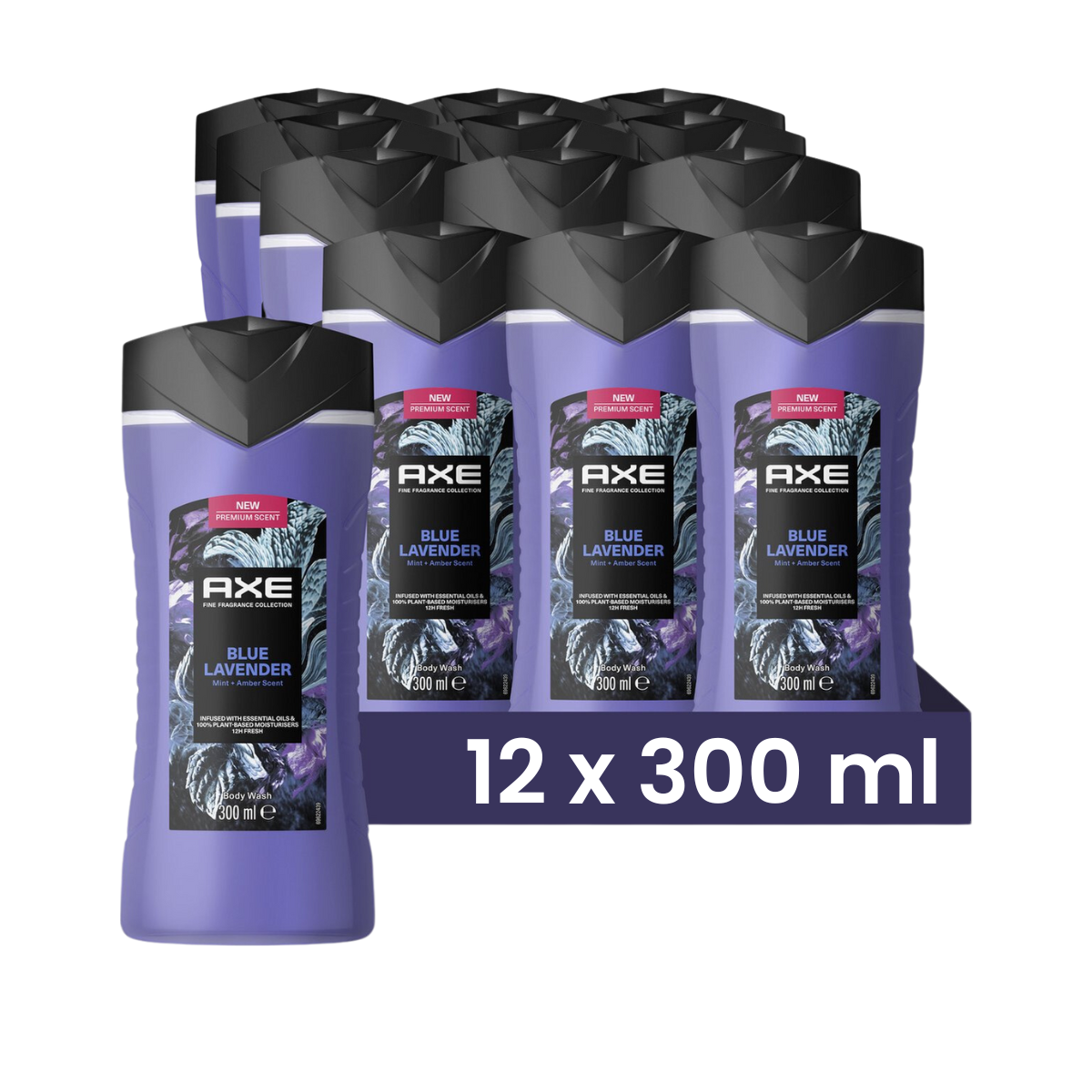 Axe Showergel Blue Lavender 300ML  - 12 Stuks - Voordeelverpakking