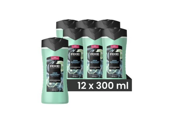 Axe Showergel Aqua Bergamot 300ML  - 12 Stuks - Voordeelverpakking