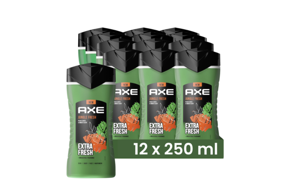 Axe Shower Gel Jungle Fresh 250ml - 12 stuks