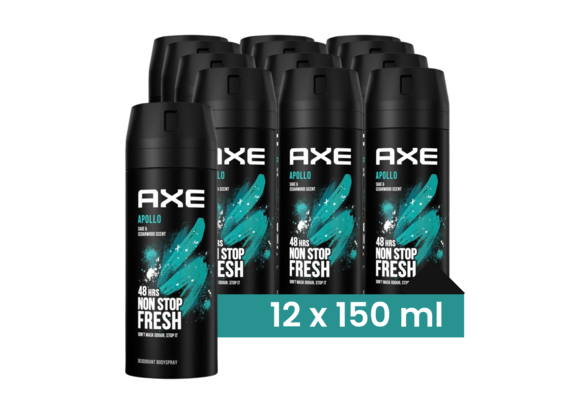 Axe Bodyspray Apollo 150ML  - 12 Stuks - Voordeelverpakking