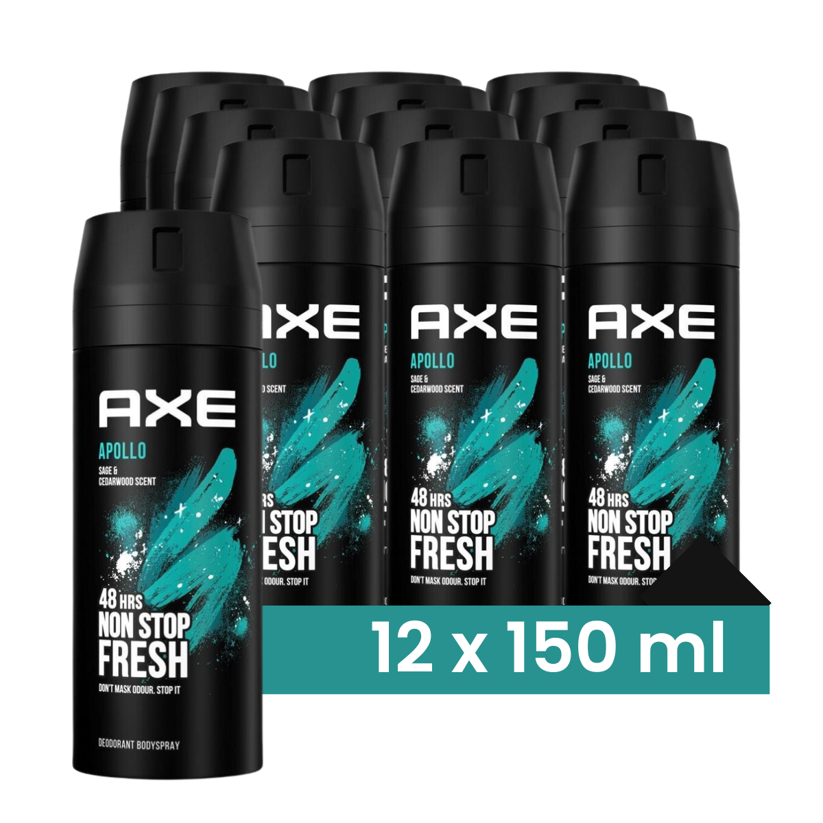 Axe Bodyspray Apollo 150ML  - 12 Stuks - Voordeelverpakking