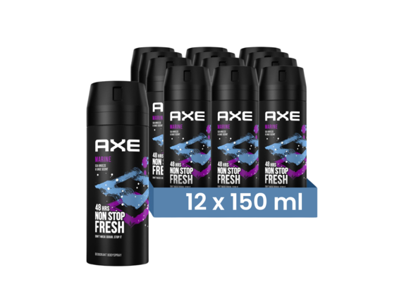 Axe Bodyspray Marine 150ML  - 12 Stuks - Voordeelverpakking