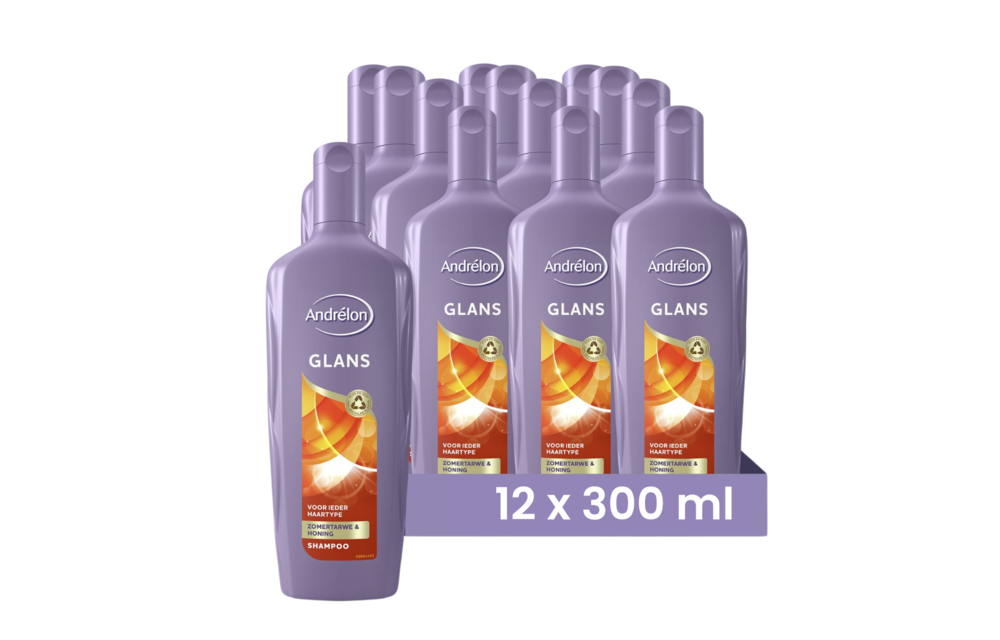 Andrelon Shampoo Glans 300ML - 12 Stuks - Voordeelverpakking