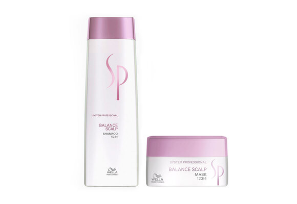Wella - SP Balance Scalp Shampoo 250ml - Balance Scalp Mask 200ml - Voordeelverpakking -