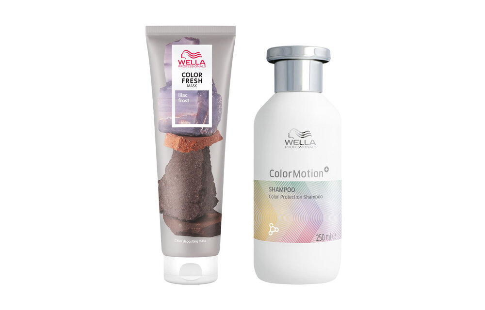 Wella - Color Fresh Mask Lilac Frost 150 ml - Colormotion Shampoo 250ml - Voordeelverpakking