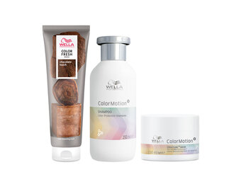 Wella - Color Fresh Mask Chocolate Touch 150 ml - Colormotion Shampoo 250ml - Colormotion mask 150ml - Voordeelverpakking
